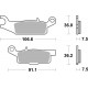 Přední brzdové destičky SBS Yamaha YFM 550 FGPW Grizzly Right 2009 - 2016 směs SI