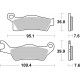 Vorne bremsbeläge SBS Can-Am  800 Renegade Right/Rear 2012 - 2013 směs SI