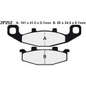 Přední brzdové destičky Nissin Kawasaki GPZ 500 S (Austria) 1987 - 1991 směs ST