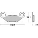Bremsbeläge hinten SBS Polaris  450 Outlaw S 2008 typ ATS