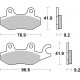 Zadní brzdové destičky SBS Kymco  150 Spacer 1999 - 2004 směs CT