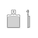 Zadní brzdové destičky Brembo Keeway 125 ENDURO 2007 -  směs 35