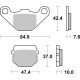 Bremsbeläge hinten SBS Gilera  50 Eaglet 1997 - 1999 typ HF