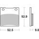Zadní brzdové destičky SBS Suzuki RG 125 Wolf 1992 - 1994 směs HF