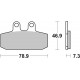 Zadní brzdové destičky SBS Moto Guzzi V7 III 750 Rough 2018 - 2019 směs HF