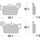 Zadní brzdové destičky SBS Beta  350 M4 (Brembo cal.) 2006 - 2007 směs HF