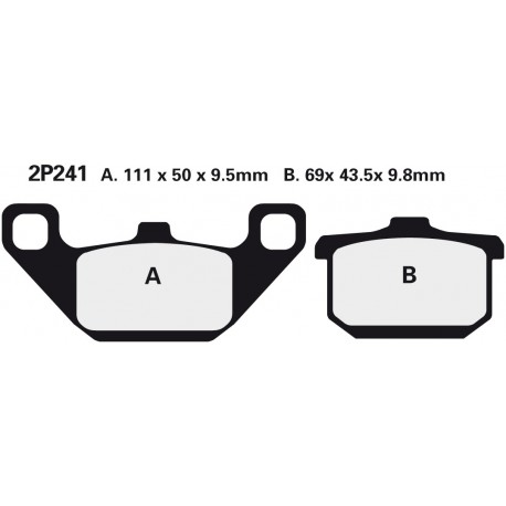 Přední brzdové destičky Nissin Kawasaki EN 500 C1-C2 Vulcan 1996 - 1997 směs NS
