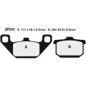 Přední brzdové destičky Nissin Kawasaki EN 500 C1-C2 Vulcan 1996 - 1997 směs NS
