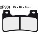 Front brake pads Nissin Honda CBR 600 RR (Rad.cal) 2007 -  type ST