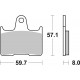 Rear brake pads SBS MZ  1000 (MUZ) S 2003 - 2010 type LS