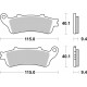 Zadní brzdové destičky SBS Honda ST 1300 Pan European, ABS 2002 - 2007 směs LS