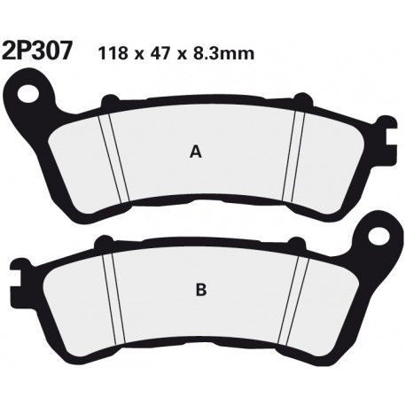 Front brake pads Nissin Honda NC 700 XD ABS 2012 - 2013 type ST