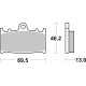 Zadní brzdové destičky SBS Suzuki C 1500 Intruder Left/Rear 2005 - 2010 směs LS