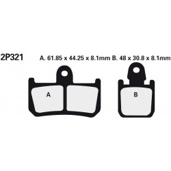 Přední brzdové destičky Nissin Yamaha YZF 1000 R1 (Rad.cal)(4-pad) ABS 2012 - 2014 směs ST