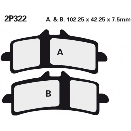 Front brake pads Nissin Aprilia RSV-4RR 1000 2015 -  type ST