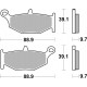Zadní brzdové destičky SBS Suzuki GSR 600  2006 - 2010 směs LS