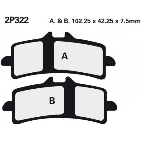 Front brake pads Nissin Ducati 1199 Panigale R 2013 -  type ST