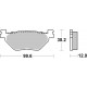 Rear brake pads SBS Yamaha XP 530 TMAX Iron Max 2015 - 2019 type MS