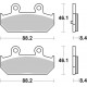 Bremsbeläge hinten SBS Suzuki AN 650 A Burgman Executive 2004 - 2019 typ MS