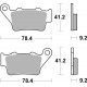 Zadní brzdové destičky SBS VOR SM 530  2002 - 2004 směs RSI
