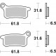 Zadné brzdové doštičky / obloženie SBS KTM SX 85  2004 - 2010 směs RSI