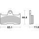 Rear brake pads SBS CF Moto CF 625 Terralander 2011 - 2015 type SI