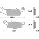 Bremsbeläge hinten SBS Yamaha YFM 700 FGPW Grizzly Right 2007 - 2017 typ SI