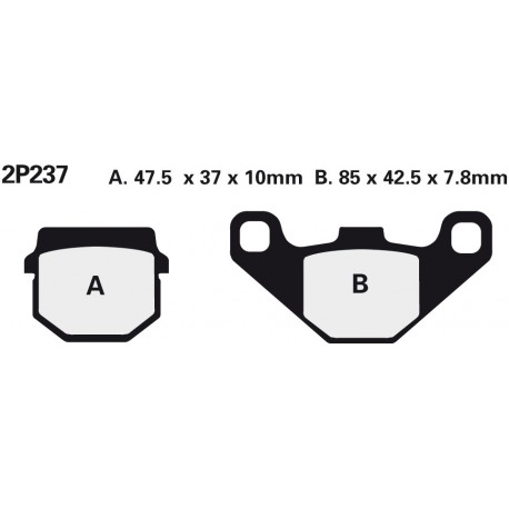 Zadní brzdové destičky Nissin Aprilia RS-4 125 2012 -  směs NS