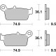 Zadní brzdové destičky SBS TM  250 F 2001 - 2004 směs RSI