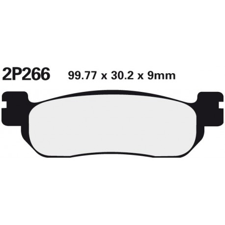 Zadní brzdové destičky Nissin Yamaha YZF 600 R6 1999 - 2002 směs NS