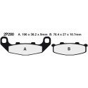 Zadní brzdové destičky Nissin Kawasaki ZX-4 400 1988 - 1989 směs NS