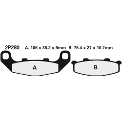 Zadní brzdové destičky Nissin Suzuki RGV 250 1993 - 1995 směs NS
