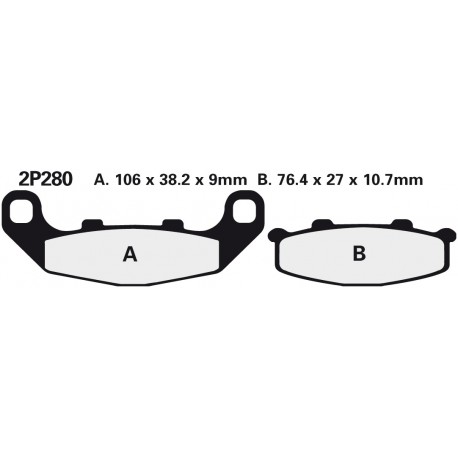 Zadní brzdové destičky Nissin Suzuki RGV 250 1993 - 1995 směs NS