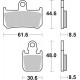 Přední brzdové destičky SBS Yamaha YZF 1000 R1(4-pad) ABS 2012 - 2014 směs DC