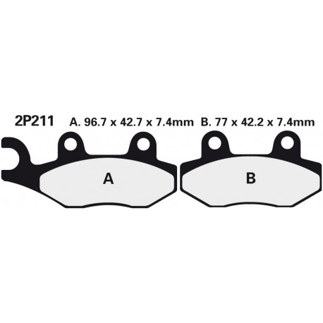 Zadní brzdové destičky Nissin Triumph 1200 Trophy Left/Rear 1991 - 1995 směs NS