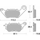 Zadní brzdové destičky SBS Yamaha YZF 321 R3 2015 - 2019 směs RQ