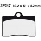 Front brake pads Nissin Honda RS 250 R 1993 -  type NS