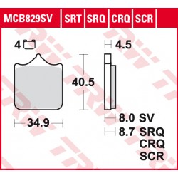 Vorne bremsbeläge TRW / Lucas BMW S 1000 R 2014 - 2015 typ CRQ