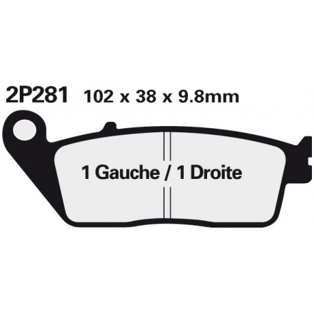 Rear brake pads Nissin Triumph 900 Adventurer 1996 -  type NS