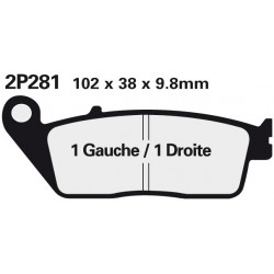 Rear brake pads Nissin Triumph 900 Thunderbird 1996 -  type NS