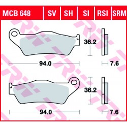 Vorne bremsbeläge TRW / Lucas TM  450 F 2002 - 2004 typ RSI