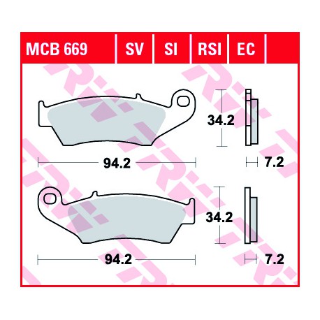 Přední brzdové destičky TRW / Lucas Aprilia RXV 450 Enduro 2006 -  směs SI