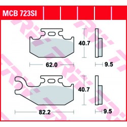 Front brake pads TRW / Lucas Bombardier DS 650  2001 - 2006 type SI
