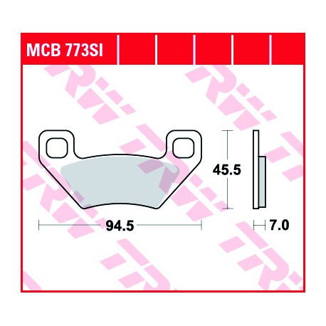 Přední brzdové destičky TRW / Lucas Arctic Cat  350 ATV 2012 -  směs SI