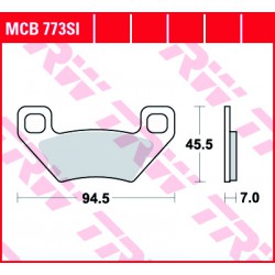 Přední brzdové destičky TRW / Lucas Arctic Cat  700 S, S LTD 2010 -  směs SI