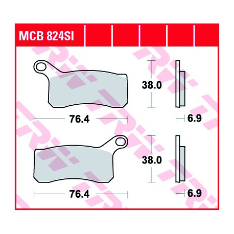Přední brzdové destičky TRW / Lucas KTM SX-F 450 ATV 2008 - 2009 směs SI