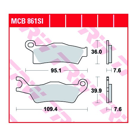 Front brake pads TRW / Lucas Can-Am  570 Outlander, Max 2016 -  type SI