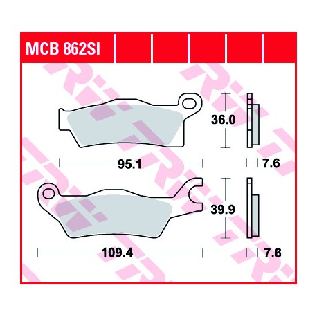 Front brake pads TRW / Lucas Can-Am  900 X3 Max Turbo, Max Turbo R 2018 -  type SI