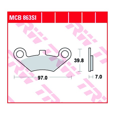 Přední brzdové destičky TRW / Lucas CF Moto CF 800 Terralander 2012 -  směs SI
