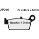 Zadní brzdové destičky Nissin Yamaha YZ 426 F 2000 - 2002 směs ST